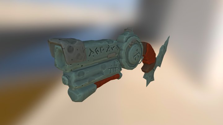 Gun Low Poly 3D Model