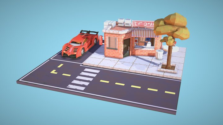 Japanese Restaurant 3D Model