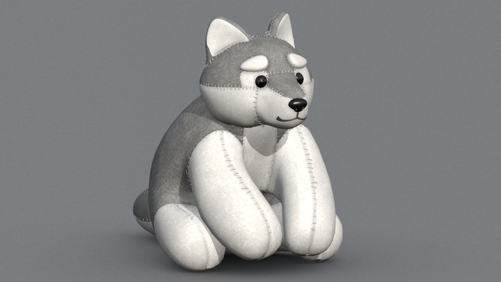 Wolf Plush 3D Model