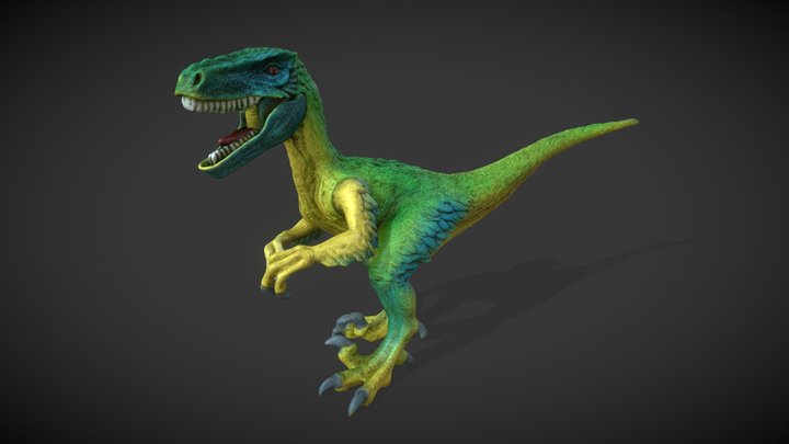 Schleich Dinosaur 14585 Velociraptor - Photoscan 3D Model