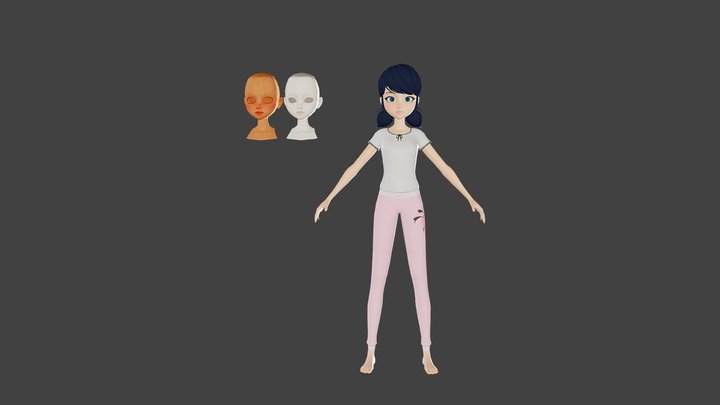 Marinette Pyjama (casual) 3D Model