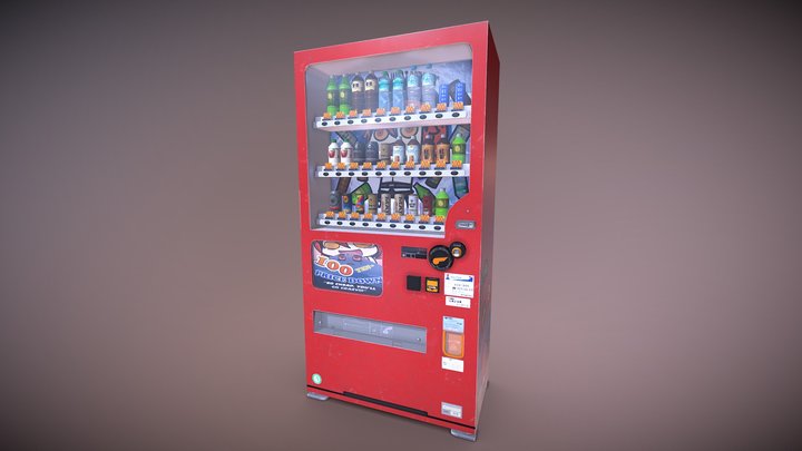 Japanese Vending Machine 3D Model