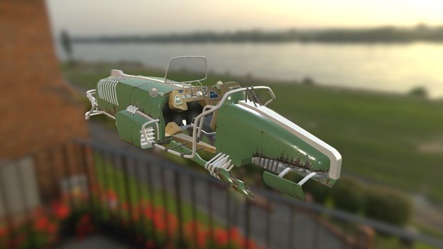 Dieselpunk car 3D Model