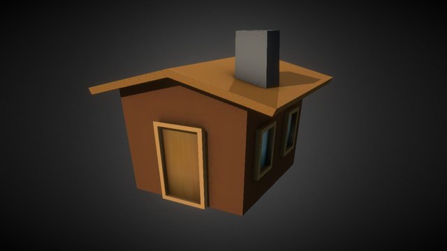 Low poly House 3D Model