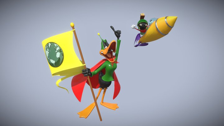 Duck Dodgers & Marvin The Martian 3D Model