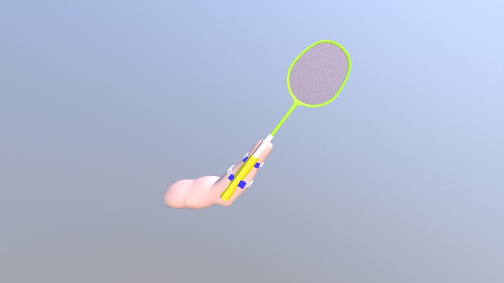 Badminton Racket for Disabled - 3D model by dubey.ujjwal1994 [552aa52 ...
