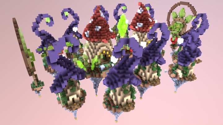 Mushrooms - SkyWars 3D Model