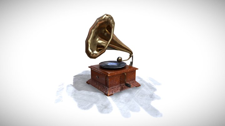 A 1940's Gramophone 3D Model