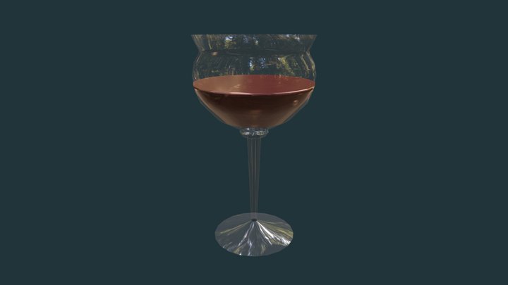 Fine Wine Glass 3D Model