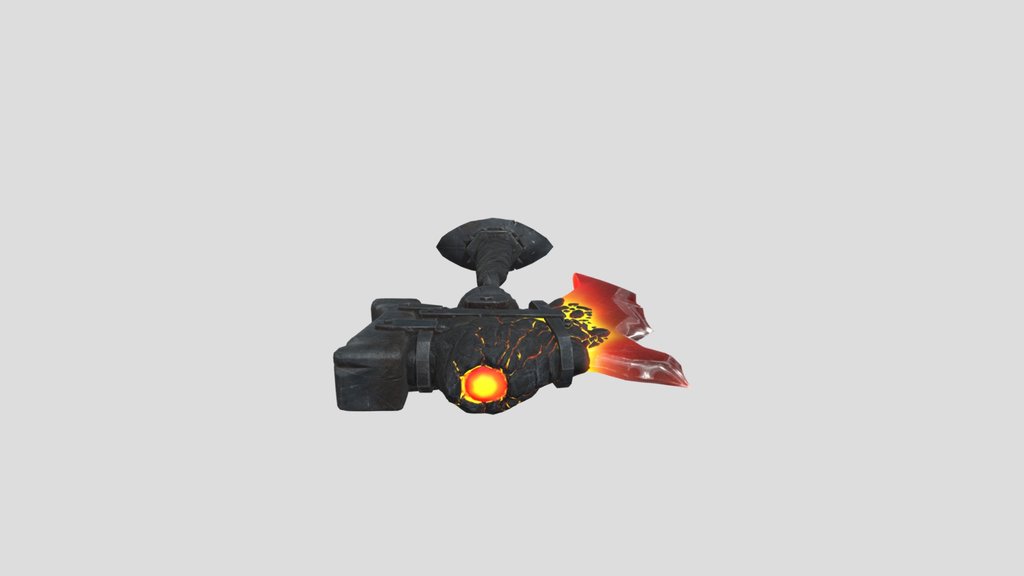 Hell s Axe Pbr Model Low Poly