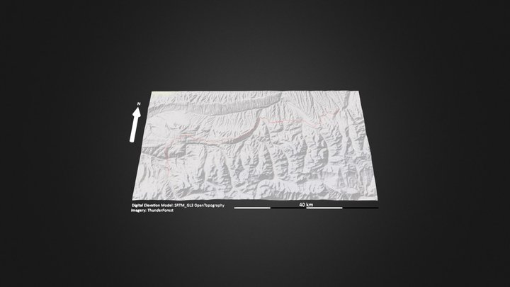 喀拉峻_等高地图 – Gratis 3D-model STL