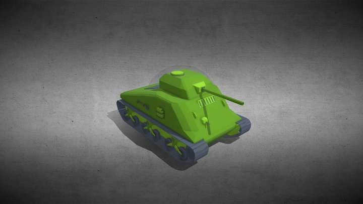 Low Poly Sherman 3D Model