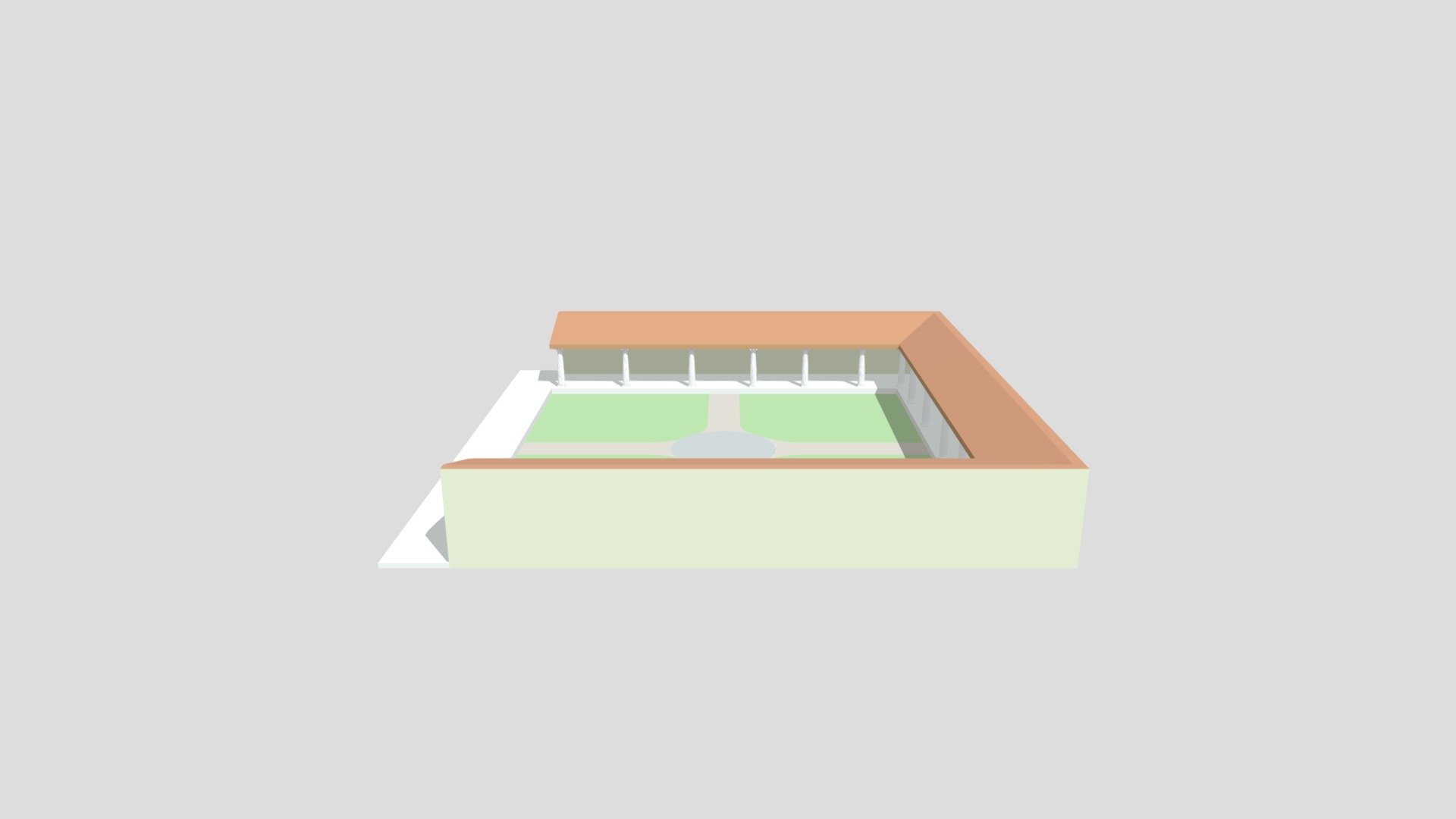 obj Roman courtyard for oculus home
