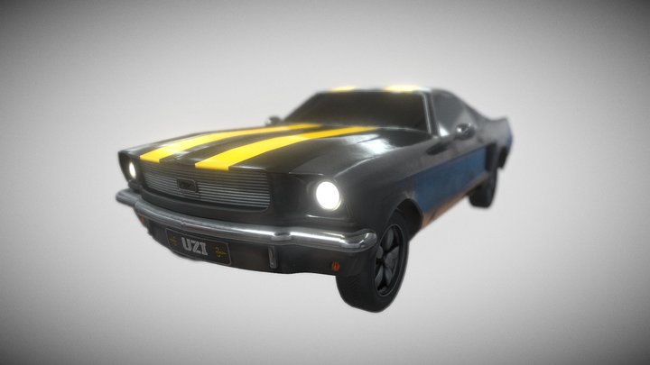 ford mustang 1968 3D Model