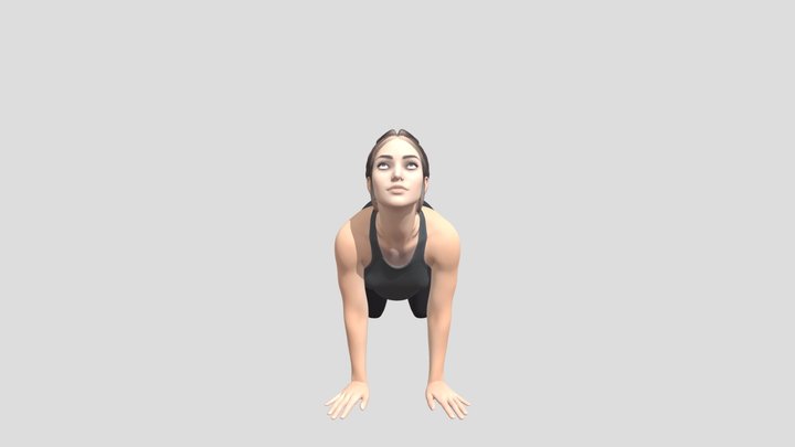 Upward-Facing Dog Pose yoga 3D Model