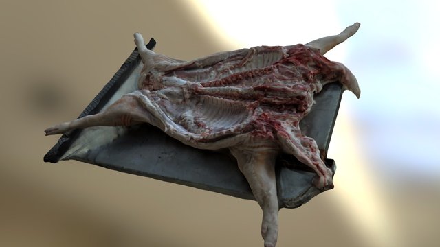 Roast Pig (Before) 3D Model