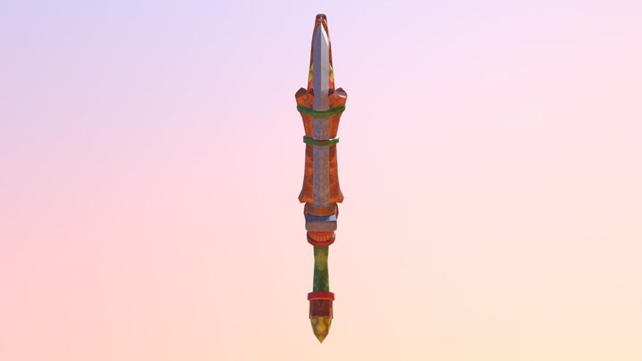 Dagger Textured in 3D Coat 3D Model