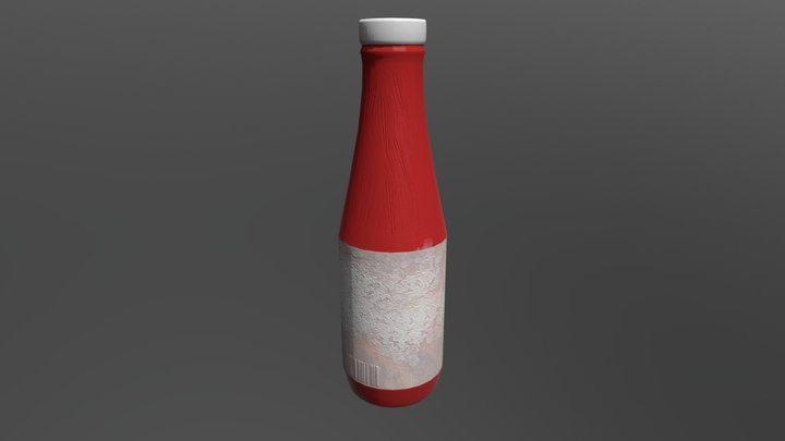 Ketchup Bottle Salema 3D Model