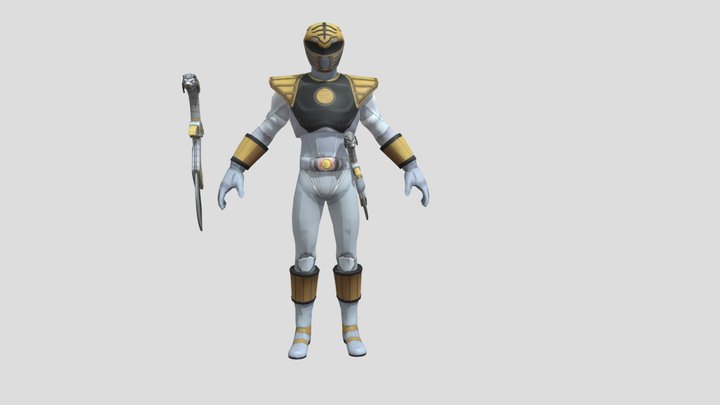 White Ranger Movie 1995 - Power Rangers 3D Model