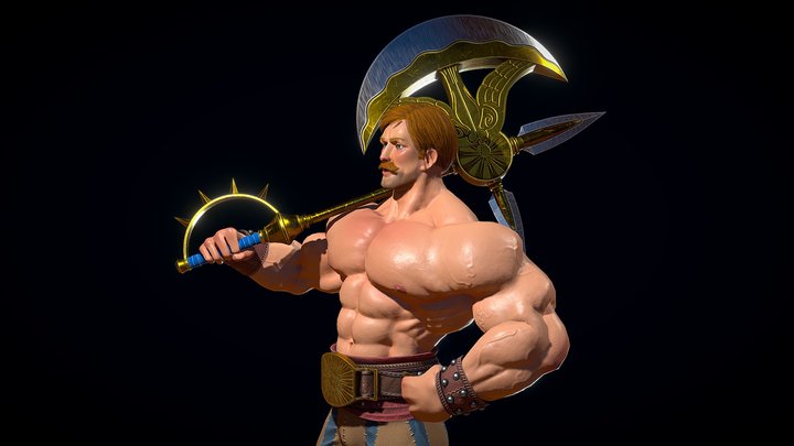 Escanor the Lions Sin of Pride 3D Model