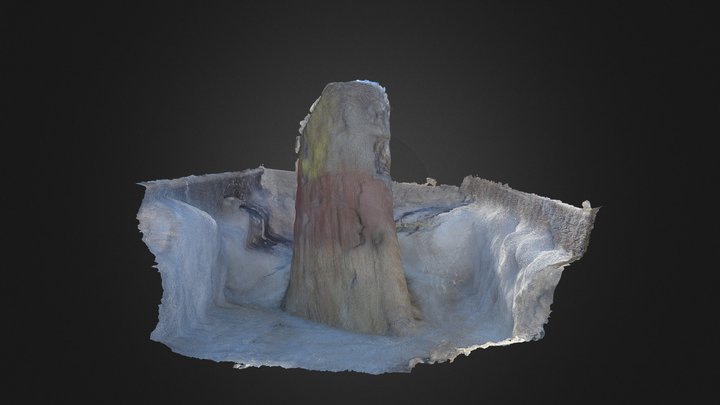 Fossilized tree trunk - Sigri Petrified Forest 3D Model
