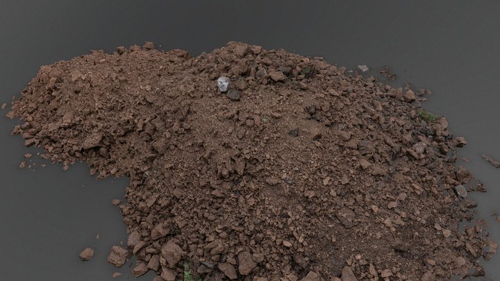 Red soil pile 3D Model