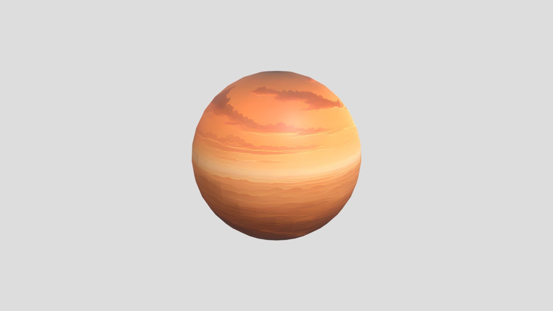 Sky Box Orange Sky - Download Free 3d Model By Afeeqah.qaisara [553d93a 