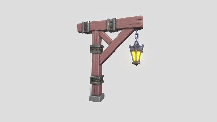 Old style street lamp 3D Model