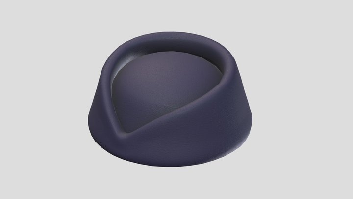 Pillbox Hat Low Poly PBR 3D Model