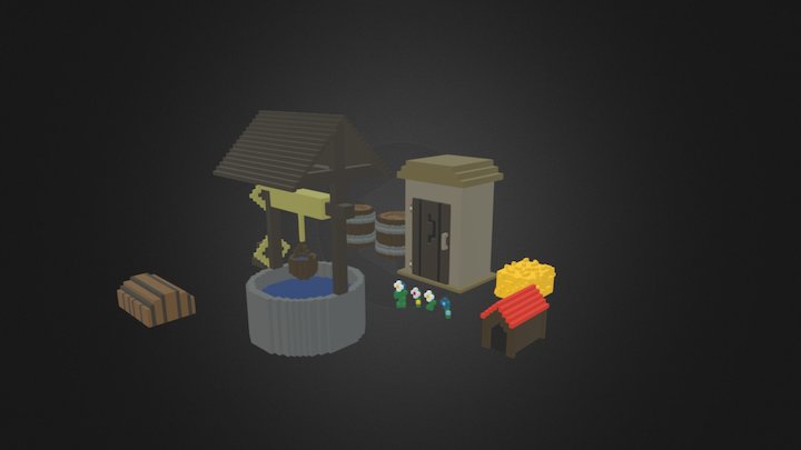 Objects Voxel Farm 3D Model