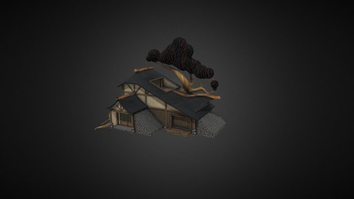 Stylized Tree House 3D Model