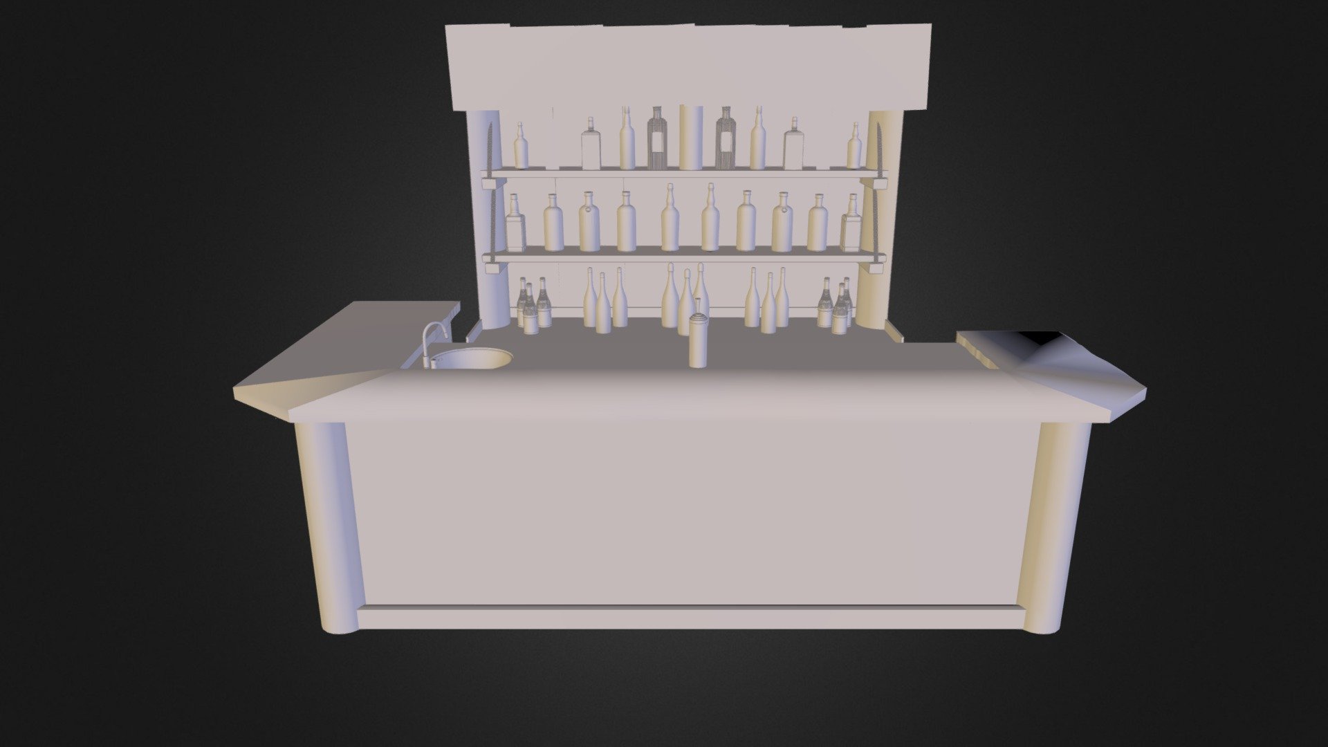 Tiki Bar 3D model by Steve Goldstein Classic Cellar Design