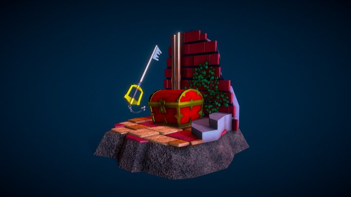 Animation Opening chest - Kingdom Hearts 3D Model