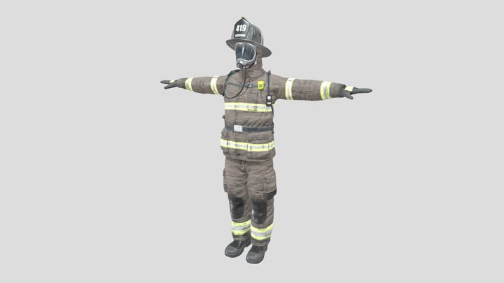 Firefighter Draft 3D Model