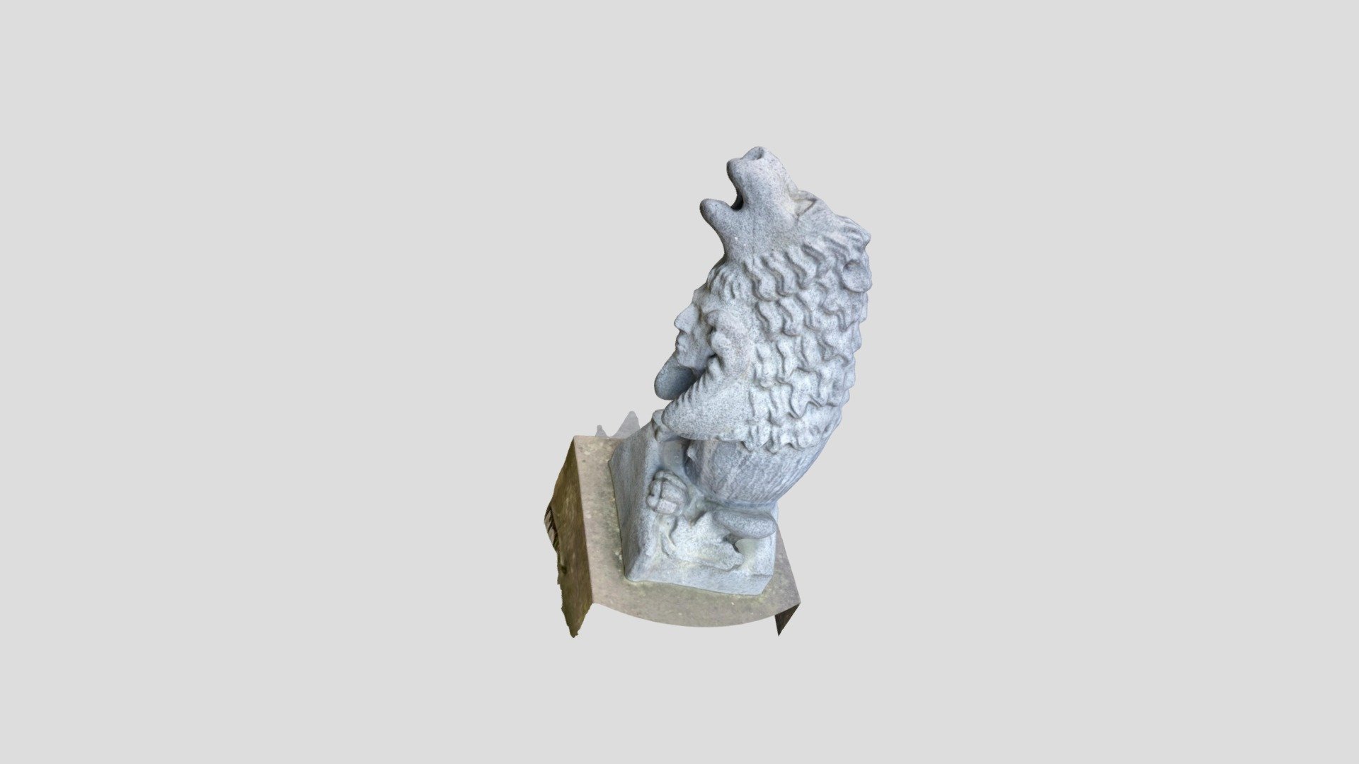 Wasserspeier Löwenmensch, Skulptur