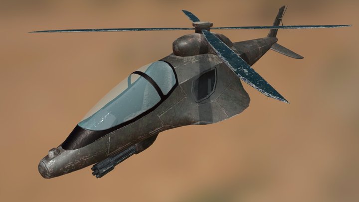Helicopter LHX 3D Model