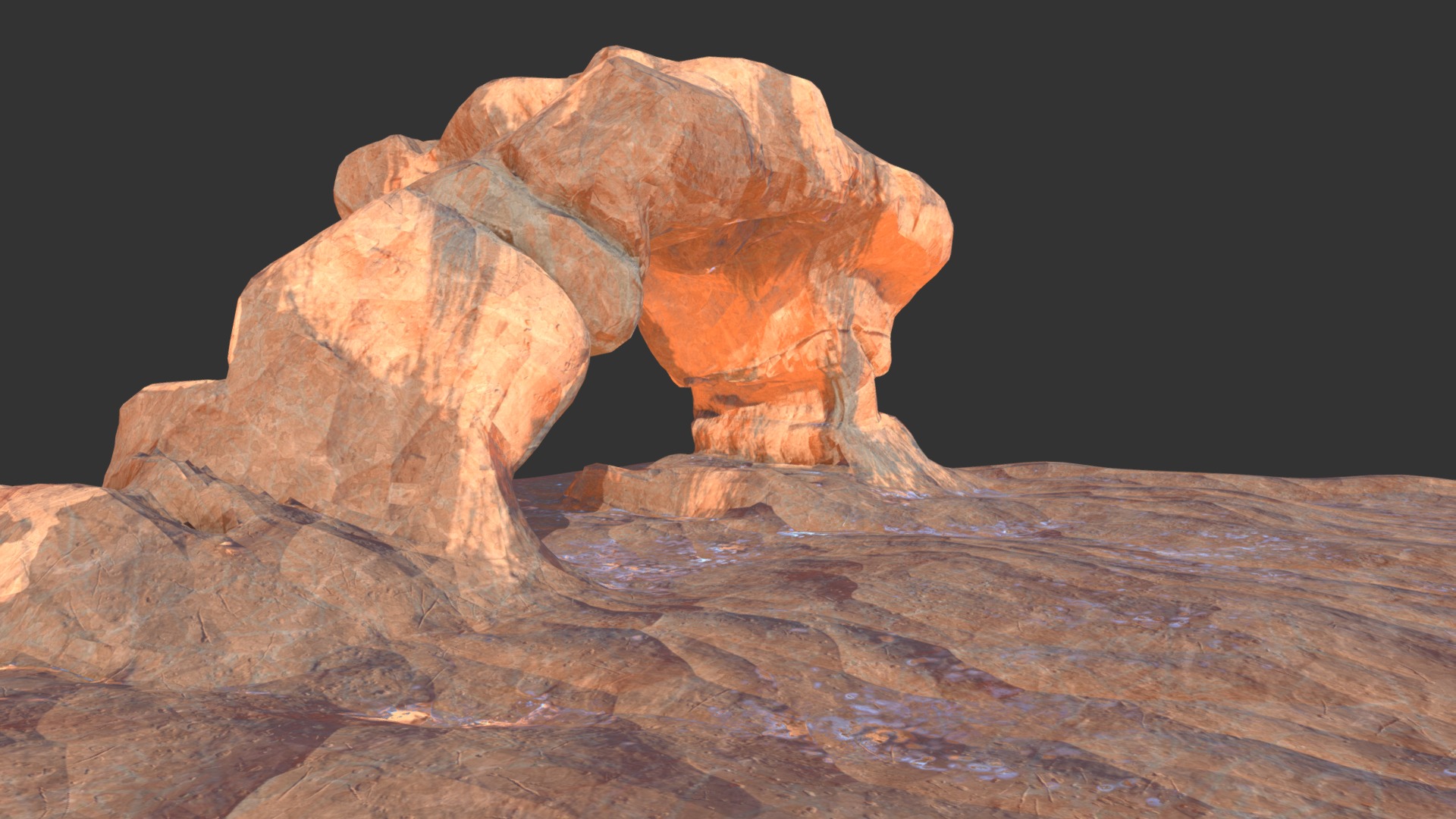 3D model rocks desert - This is a 3D model of the rocks desert. The 3D model is about a large rock formation.