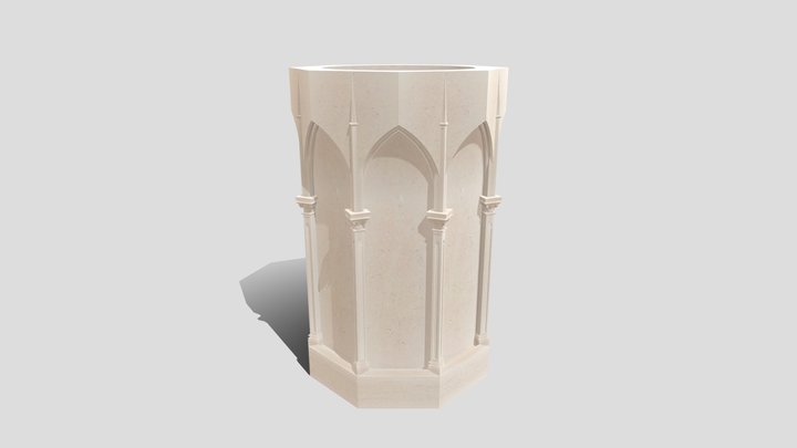 Baptistère - Église St. André de l'Europe 3D Model