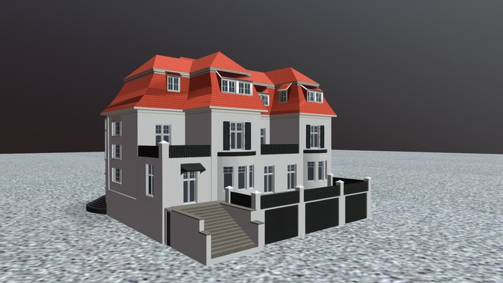 low poly House 360 3d model 3D Model