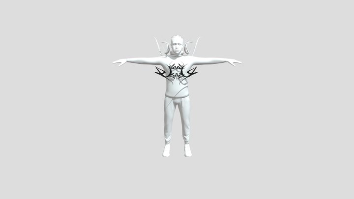3D First Blood Hoodie with design 3D Model