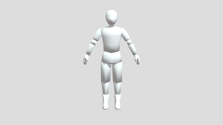 Low Poly Base Mesh MALE 3D Model