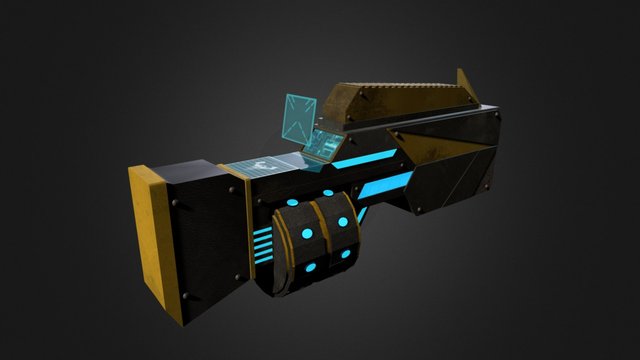 Futuristic Laser Gun 3D Model