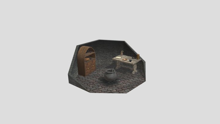 Potion Workshop Textured 3D Model
