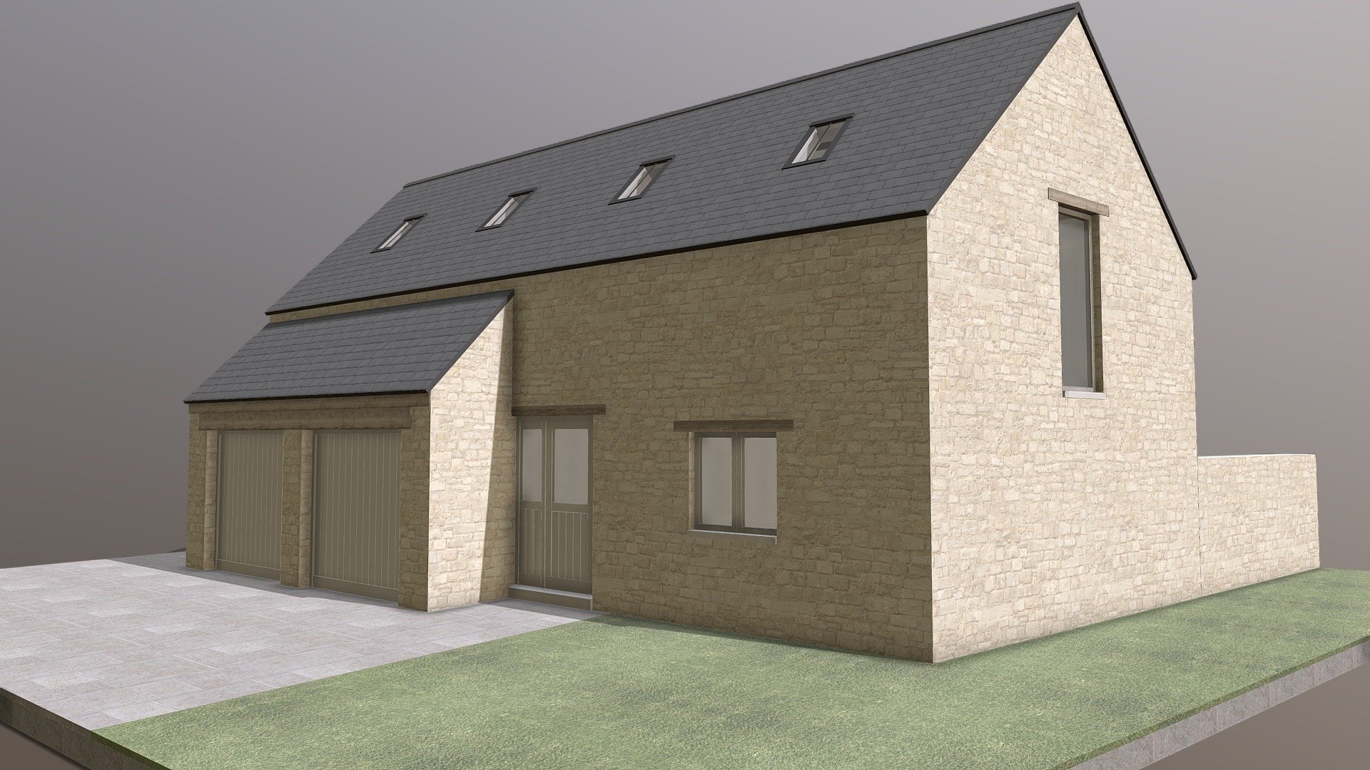 Barn / Garage Refurb Painted Wood Frames (R2) - 3D model by Somerset ...