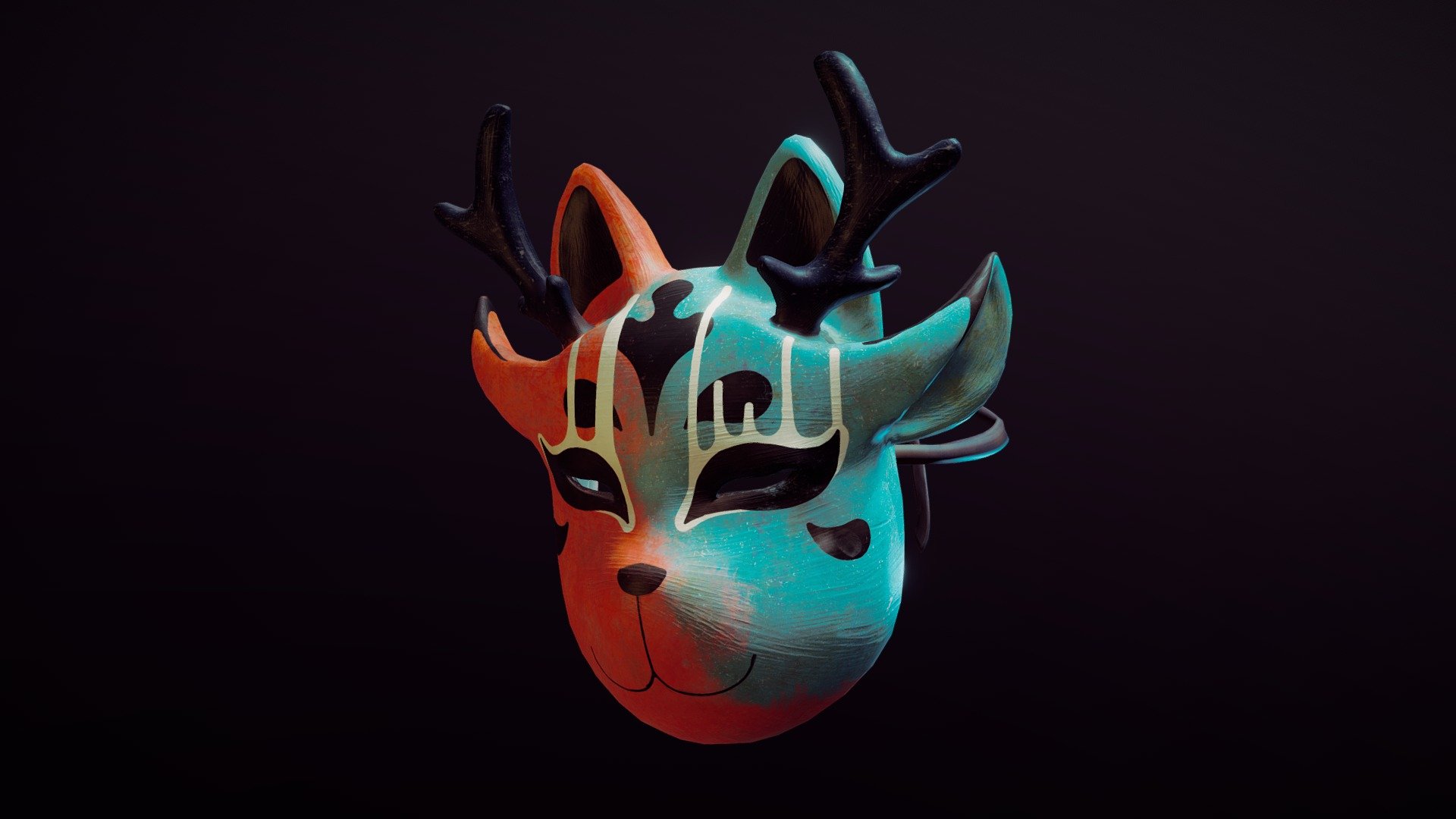 Fox-Deer Mask - 3D model by RundownStudios [555094e] - Sketchfab