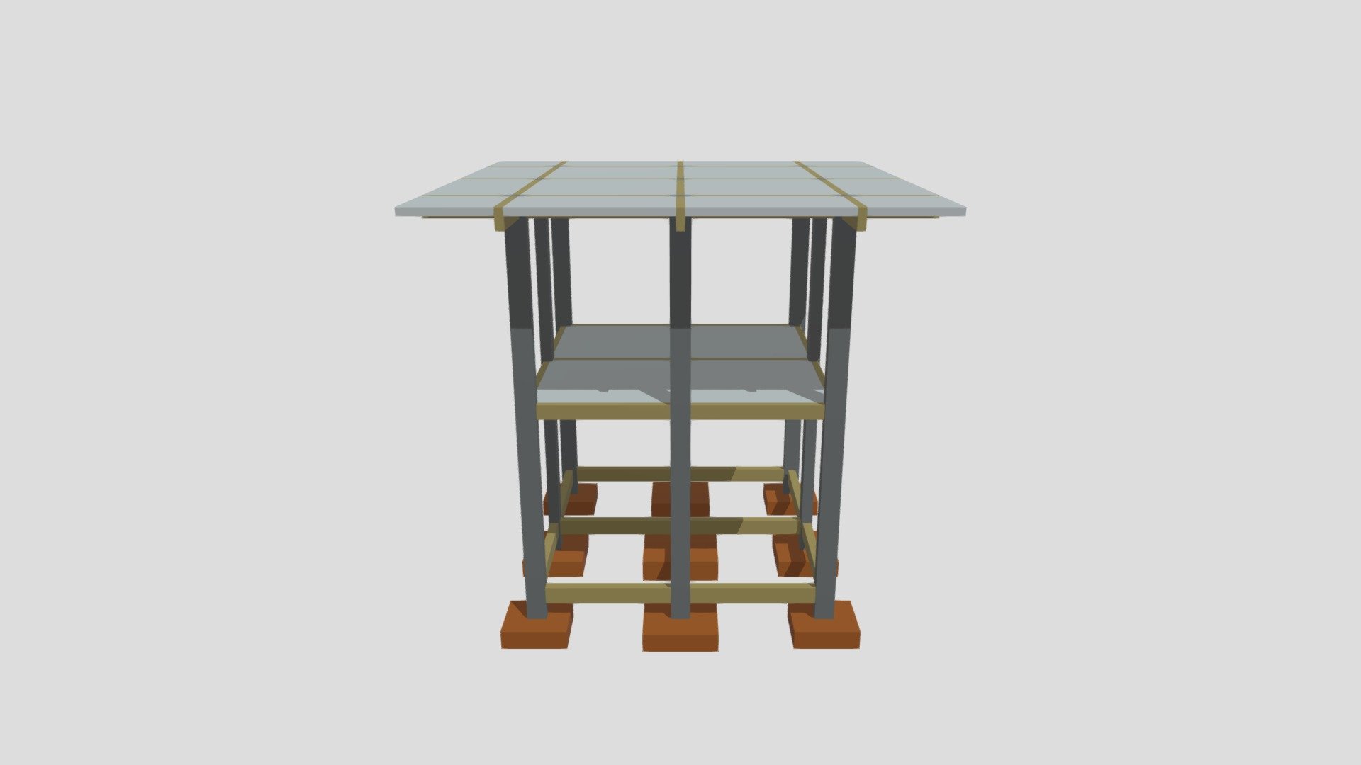 3D ESTRUTURA PARA 4 CAIXAS DE 25M/L