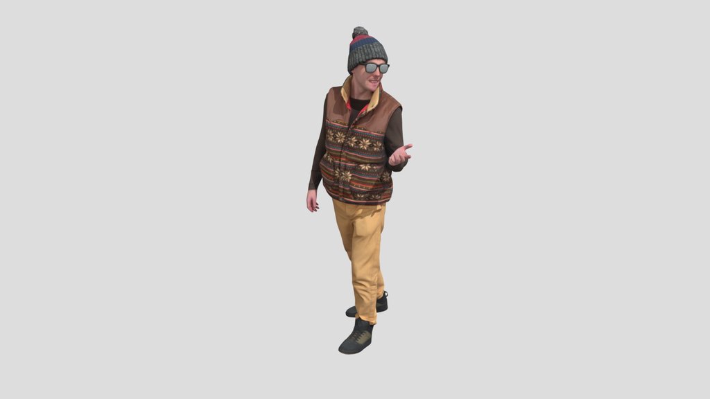 A Young Humble Man Walks Talking