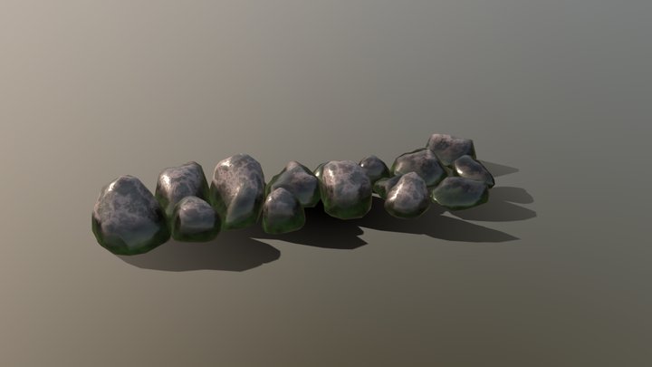 Mossy rocks 3D Model
