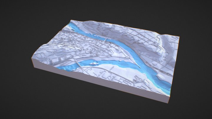 Riverside City - 3D printable 3D Model