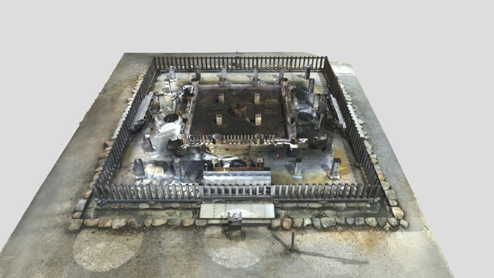 妙成寺五重塔　基壇(床下) 3D Model